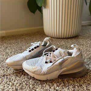 Nike Air Max 270 White Sneakers girls 4Y